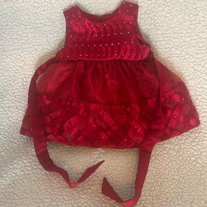 Cinderella Red Satin & Organza Girls' Party Dress